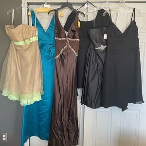 New, Never worn. Bridesmaids, prom, homecoming dresses.